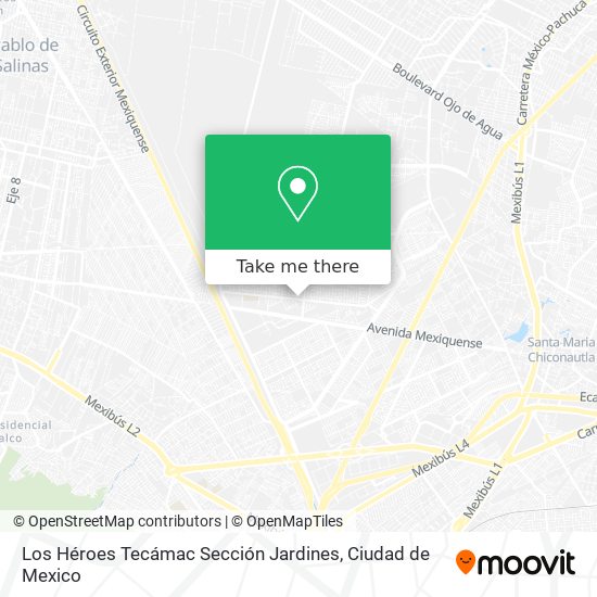 Los Héroes Tecámac Sección Jardines map