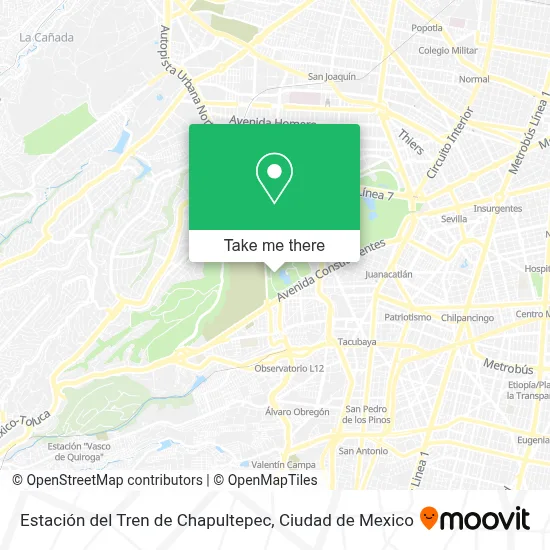 Estación del Tren de Chapultepec map