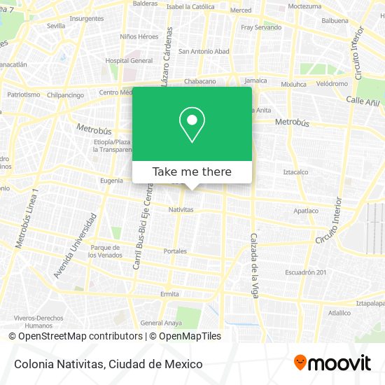 Mapa de Colonia Nativitas
