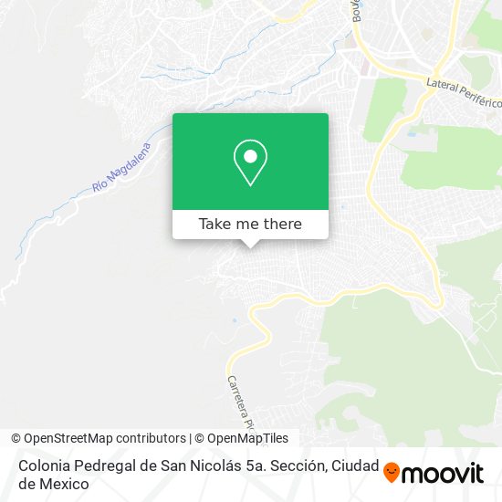 Colonia Pedregal de San Nicolás 5a. Sección map