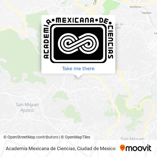 Academia Mexicana de Ciencias map