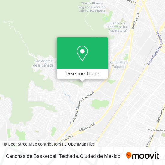 Canchas de Basketball Techada map