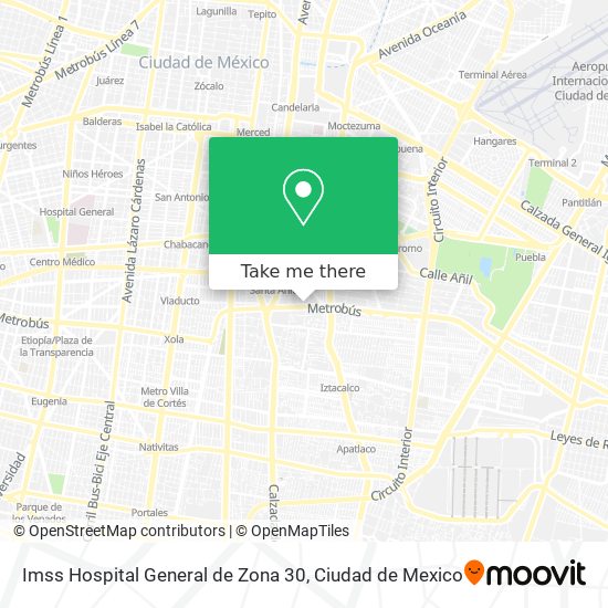 Mapa de Imss Hospital General de Zona 30