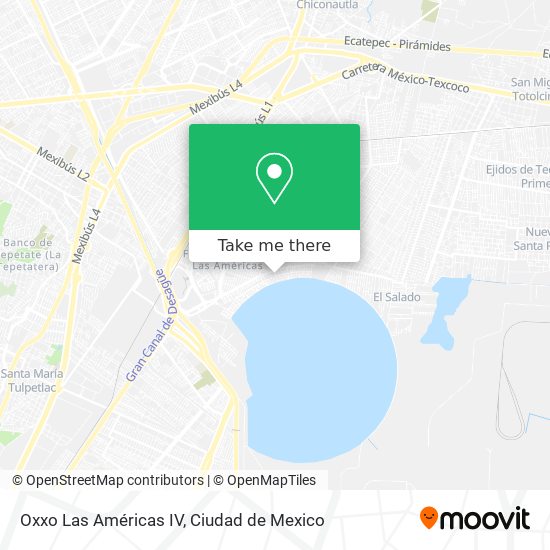 Mapa de Oxxo Las Américas IV