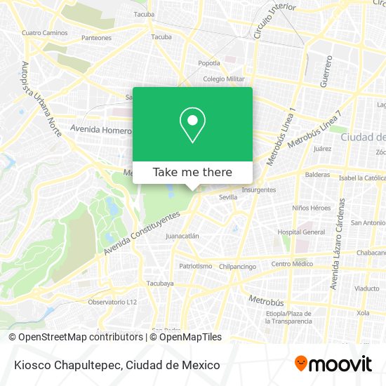 Mapa de Kiosco Chapultepec