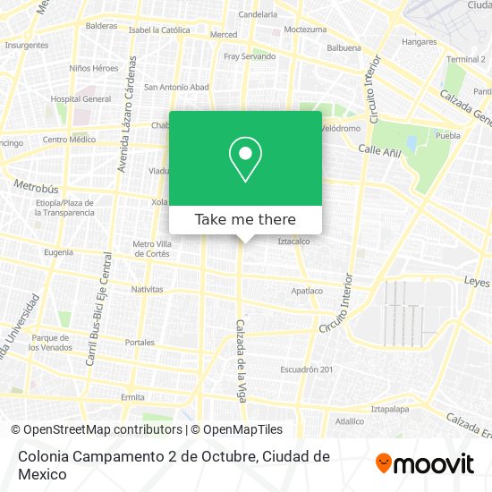 Colonia Campamento 2 de Octubre map