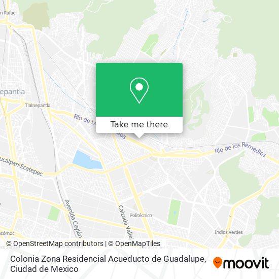 Colonia Zona Residencial Acueducto de Guadalupe map