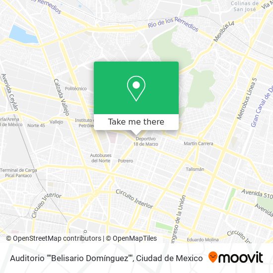 Auditorio ""Belisario Domínguez"" map