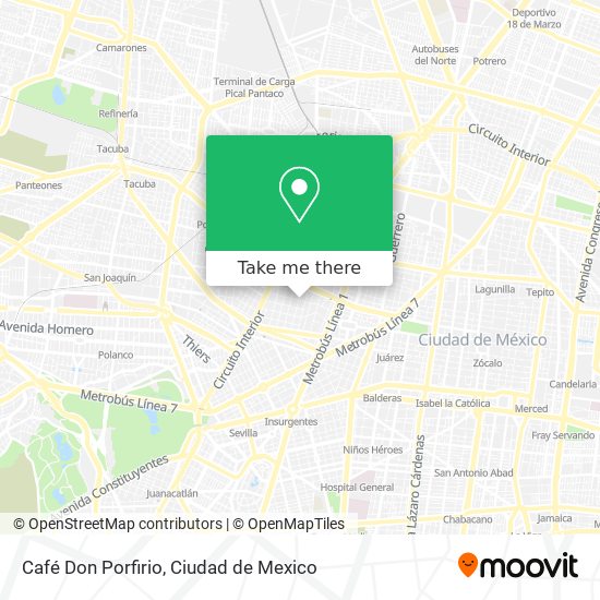 Mapa de Café Don Porfirio