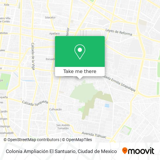 Colonia Ampliación El Santuario map