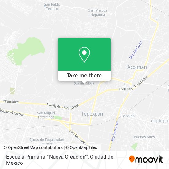 Mapa de Escuela Primaria ""Nueva Creación""