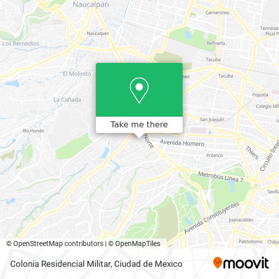 Colonia Residencial Militar map