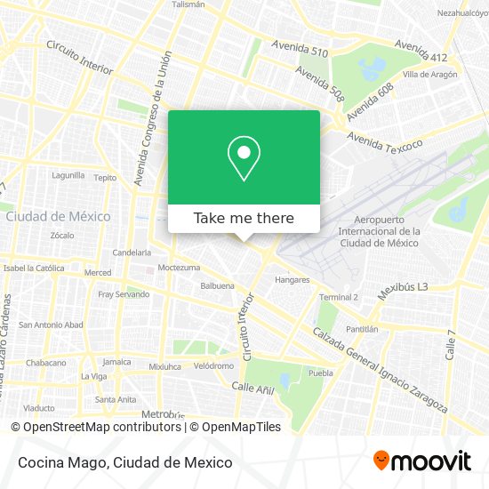 Cocina Mago map