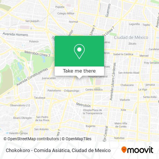 Chokokoro - Comida Asiática map