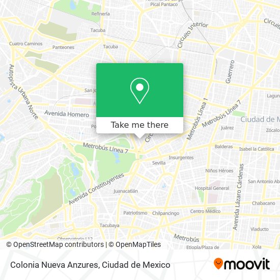 Colonia Nueva Anzures map