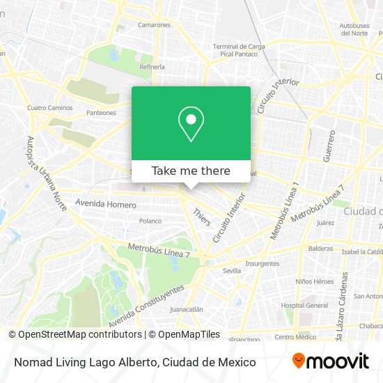 Mapa de Nomad Living Lago Alberto