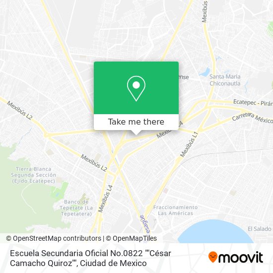 Escuela Secundaria Oficial No.0822 ""César Camacho Quiroz"" map