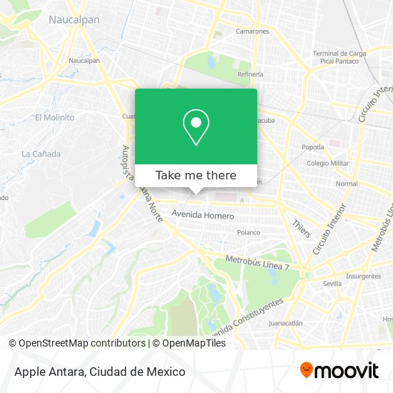 Apple Antara map