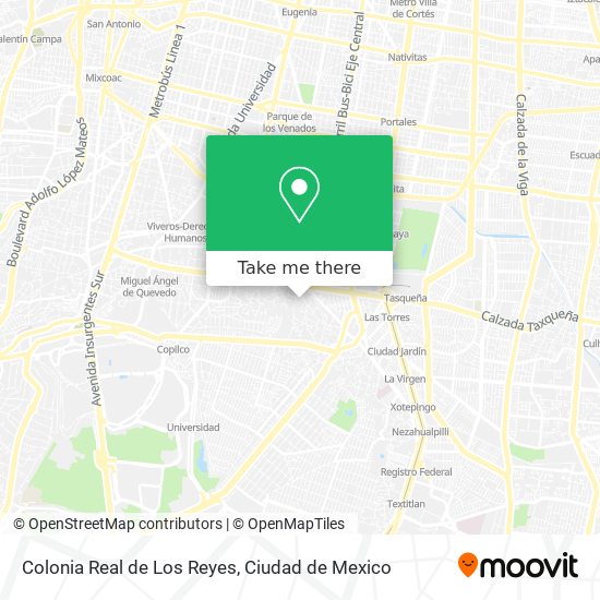 Mapa de Colonia Real de Los Reyes
