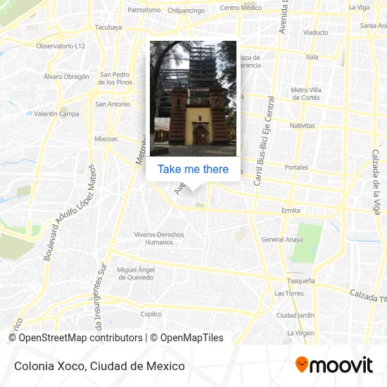 Colonia Xoco map
