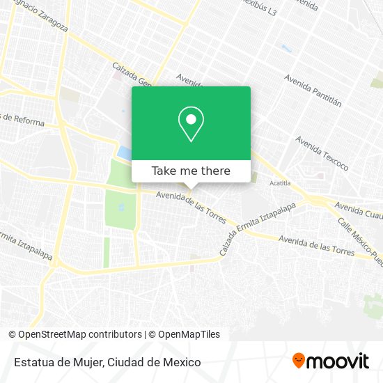 Mapa de Estatua de Mujer