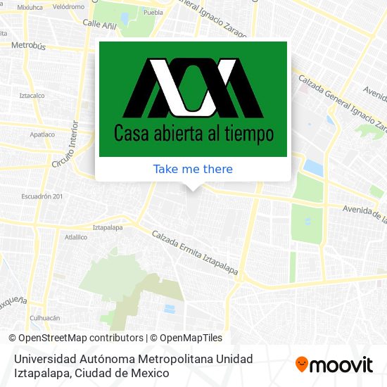 Universidad Autónoma Metropolitana Unidad Iztapalapa map