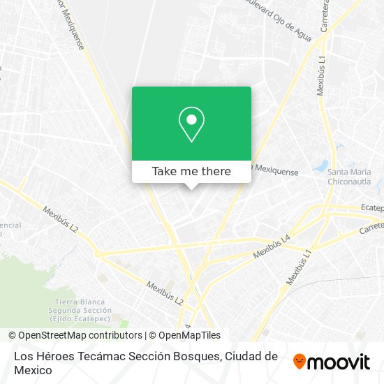 Los Héroes Tecámac Sección Bosques map