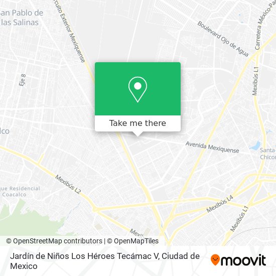 Mapa de Jardín de Niños Los Héroes Tecámac V