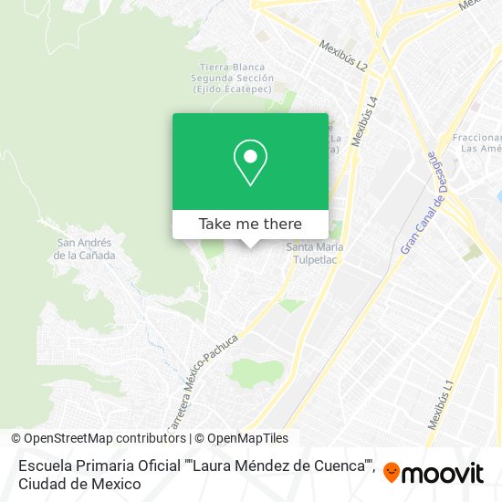 Mapa de Escuela Primaria Oficial ""Laura Méndez de Cuenca""