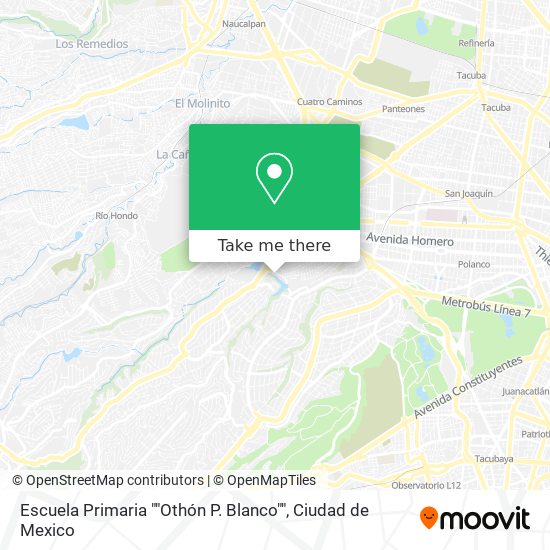 Mapa de Escuela Primaria ""Othón P. Blanco""