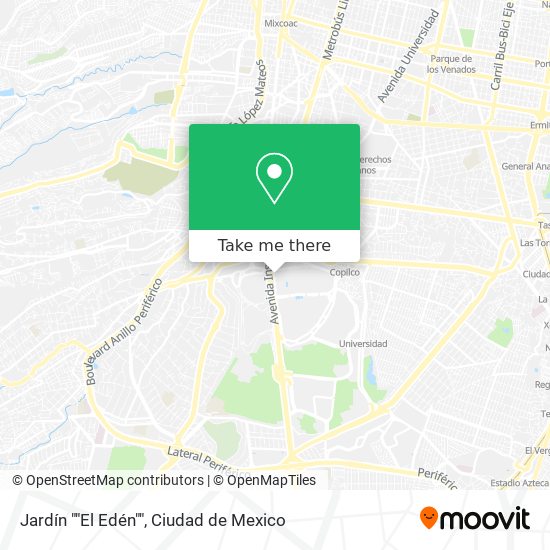 Jardín ""El Edén"" map