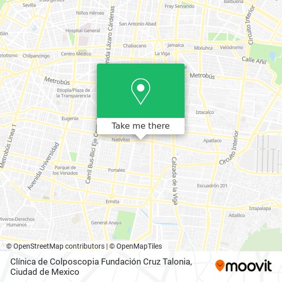 Mapa de Clínica de Colposcopia Fundación Cruz Talonia