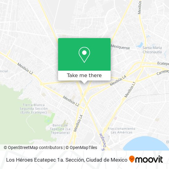 Mapa de Los Héroes Ecatepec 1a. Sección