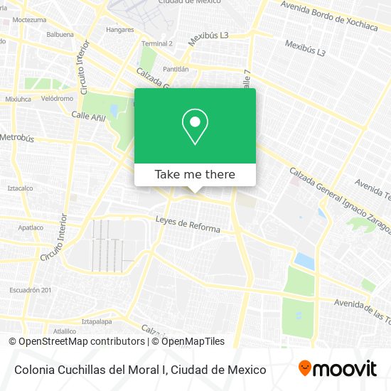 Colonia Cuchillas del Moral I map