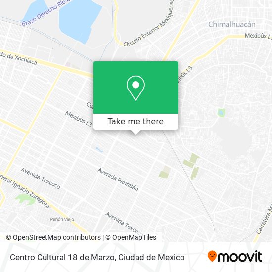 Mapa de Centro Cultural 18 de Marzo