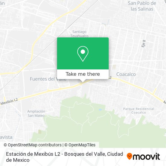 Estación de Mexibús L2 - Bosques del Valle map