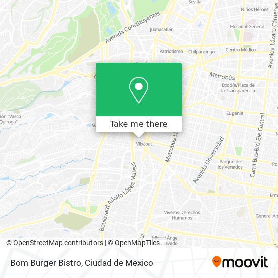Mapa de Bom Burger Bistro