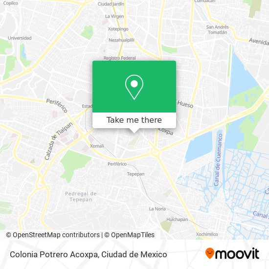 Colonia Potrero Acoxpa map