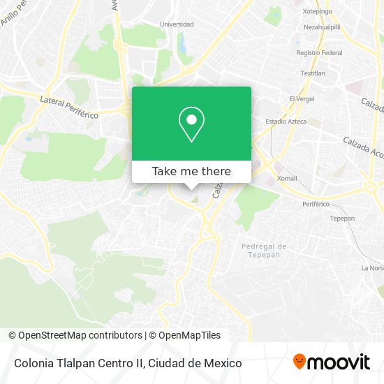 Colonia Tlalpan Centro II map