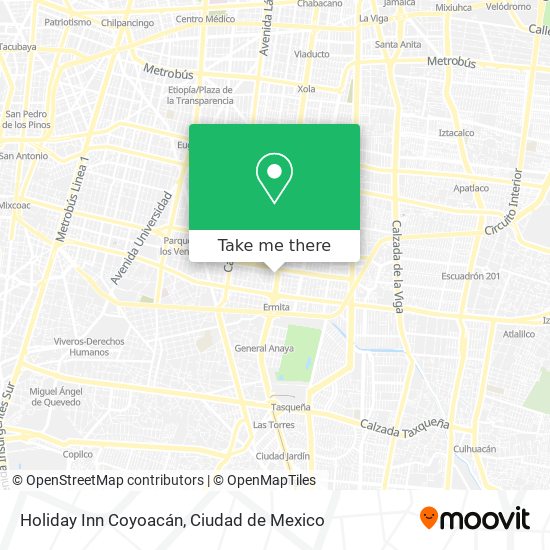 Holiday Inn Coyoacán map