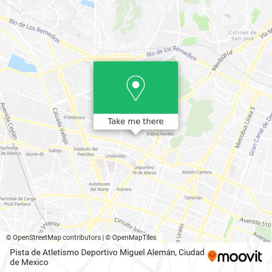 Pista de Atletismo Deportivo Miguel Alemán map
