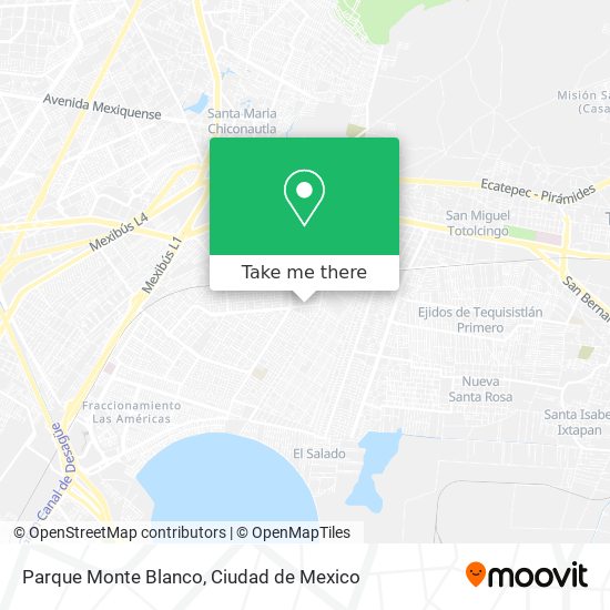 Mapa de Parque Monte Blanco