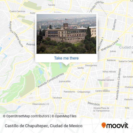 Castillo de Chapultepec map