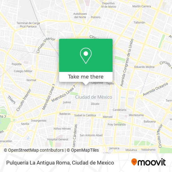 Pulquería La Antigua Roma map