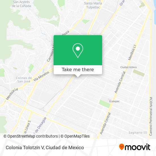 Colonia Tolotzín V map