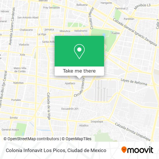 Colonia Infonavit Los Picos map