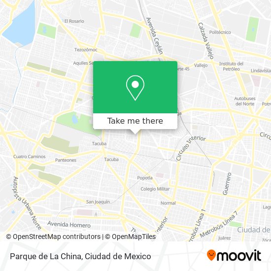 Parque de La China map