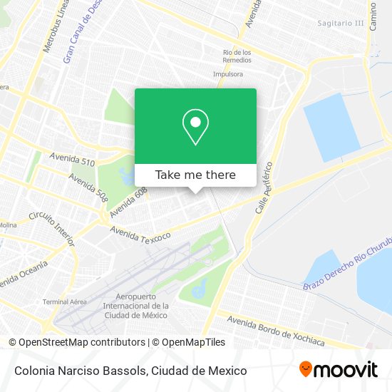 Colonia Narciso Bassols map