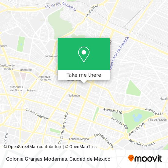 Mapa de Colonia Granjas Modernas