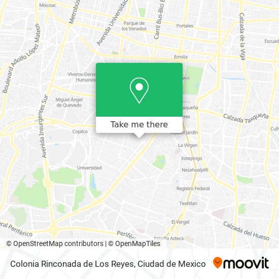 Mapa de Colonia Rinconada de Los Reyes